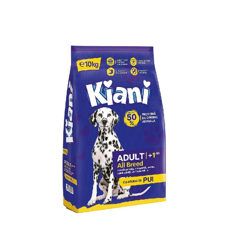 Hrana uscata pentru caini Kiani 10 kg cu aroma de pui